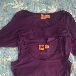 Tory Burch Purple Henley & Matching Tank